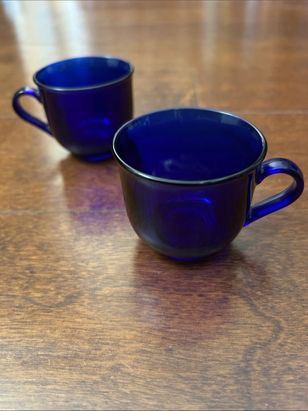 Vintage Deep Cobalt Espresso Glasses, Made in France, Set of 2
